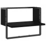 Wall shelf with black bar 40x25x30 cm by , Shelves and shelves - Ref: Foro24-836283, Price: 16,60 €, Discount: %