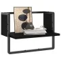Wall shelf with black bar 40x25x30 cm by , Shelves and shelves - Ref: Foro24-836283, Price: 16,60 €, Discount: %