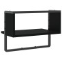 Estante de pared con barra negro 40x25x30 cm de , Estantes y estanterías - Ref: Foro24-836283, Precio: 16,81 €, Descuento: %