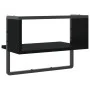 Wall shelf with black bar 40x25x30 cm by , Shelves and shelves - Ref: Foro24-836283, Price: 16,60 €, Discount: %