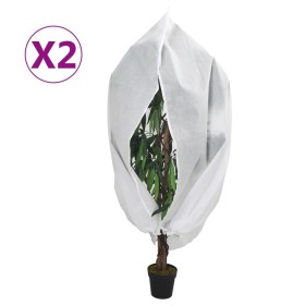 Cubierta para plantas con cremallera 2 uds 70 g/m² 1,2x1,8 m