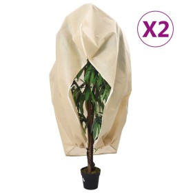 Cubiertas para plantas con cremallera 2 uds 70 g/m² 2,36x2 m