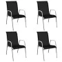 5-Piece Black Steel Garden Dining Set by vidaXL, Garden sets - Ref: Foro24-43317, Price: 179,41 €, Discount: %