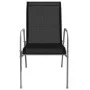 5-teiliges Garten-Ess-Set aus schwarzem Stahl von vidaXL, Gartensets - Ref: Foro24-43317, Preis: 179,41 €, Rabatt: %