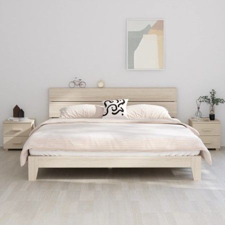 HAMAR bedside tables 2 units solid pine honey brown 40x35x44.5 cm by vidaXL, Nightstands - Ref: Foro24-340408, Price: 81,09 €...