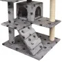 Cat scratching post, 125 cm tall, made of sisal with gray paw prints. by vidaXL, Cat furniture - Ref: Foro24-170476, Price: 1...