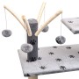 Cat scratching post, 125 cm tall, made of sisal with gray paw prints. by vidaXL, Cat furniture - Ref: Foro24-170481, Price: 7...