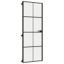 Schlanke Innentür aus schwarzem Glas und Aluminium, 76 x 201,5 cm von , Türen für zu Hause - Ref: Foro24-155125, Preis: 252,4...