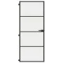 Schlanke Innentür aus schwarzem Glas und Aluminium, 83 x 201,5 cm von , Türen für zu Hause - Ref: Foro24-155119, Preis: 229,2...