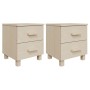 HAMAR bedside tables 2 units solid pine honey brown 40x35x44.5 cm by vidaXL, Nightstands - Ref: Foro24-340408, Price: 81,09 €...