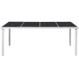 Gartentisch aus schwarzem Stahl 190x90x74 cm von vidaXL, Gartentische - Ref: Foro24-43307, Preis: 103,20 €, Rabatt: %