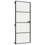 Schlanke Innentür aus schwarzem Glas und Aluminium, 83 x 201,5 cm von , Türen für zu Hause - Ref: Foro24-155119, Preis: 229,2...