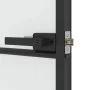 Slim black glass and aluminum interior door 83x201.5 cm by , Doors for the home - Ref: Foro24-155119, Price: 243,57 €, Discou...