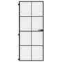 Schlanke Innentür aus schwarzem Glas und Aluminium, 83 x 201,5 cm von , Türen für zu Hause - Ref: Foro24-155127, Preis: 215,4...