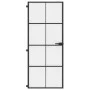 Slim black glass and aluminum interior door 83x201.5 cm by , Doors for the home - Ref: Foro24-155127, Price: 223,57 €, Discou...