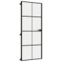 Schlanke Innentür aus schwarzem Glas und Aluminium, 83 x 201,5 cm von , Türen für zu Hause - Ref: Foro24-155127, Preis: 215,4...