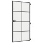 Schlanke Innentür aus schwarzem Glas und Aluminium, 102,5 x 201,5 cm von , Türen für zu Hause - Ref: Foro24-155131, Preis: 22...