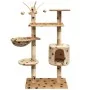 Katze Kratzbaum Sisal Pfosten 125cm Fußabdrücke beige von vidaXL, Katzenmöbel - Ref: Foro24-170483, Preis: 72,35 €, Rabatt: %