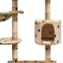 Katze Kratzbaum Sisal Pfosten 125cm Fußabdrücke beige von vidaXL, Katzenmöbel - Ref: Foro24-170483, Preis: 72,35 €, Rabatt: %