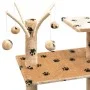 Katze Kratzbaum Sisal Pfosten 125cm Fußabdrücke beige von vidaXL, Katzenmöbel - Ref: Foro24-170483, Preis: 72,35 €, Rabatt: %