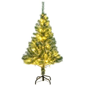 Árbol de Navidad artificial con 150 LEDs y nieve 120 cm