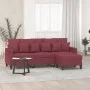 3-seater sofa with red fabric stool 180 cm by , Sofas - Ref: Foro24-3201095, Price: 276,36 €, Discount: %
