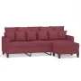 3-Sitzer-Sofa mit rotem Stoffhocker 180 cm von , Sofas - Ref: Foro24-3201095, Preis: 276,36 €, Rabatt: %