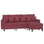 3-seater sofa with red fabric stool 180 cm by , Sofas - Ref: Foro24-3201095, Price: 276,36 €, Discount: %