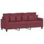 3-seater sofa with red fabric stool 180 cm by , Sofas - Ref: Foro24-3201095, Price: 276,36 €, Discount: %