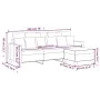 3-Sitzer-Sofa mit rotem Stoffhocker 180 cm von , Sofas - Ref: Foro24-3201095, Preis: 276,36 €, Rabatt: %