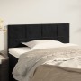 Kopfteil aus schwarzem Samt, 90 x 5 x 78/88 cm von , Kopf- und Fußteile - Ref: Foro24-346028, Preis: 39,69 €, Rabatt: %