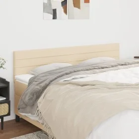 Headboards 2 units of cream-colored fabric 100x5x78/88 cm by , Headboards and footboards - Ref: Foro24-346191, Price: 75,23 €...