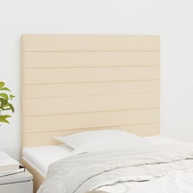 Headboards 2 units of cream-colored fabric 100x5x78/88 cm by , Headboards and footboards - Ref: Foro24-3116467, Price: 76,71 ...