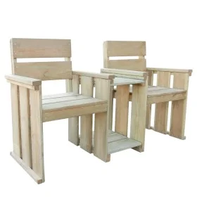 2-seater garden bench impregnated pine wood 150 cm by vidaXL, garden benches - Ref: Foro24-43260, Price: 133,33 €, Discount: %