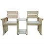 Banco de jardín 2 plazas madera de pino impregnada 150 cm de vidaXL, Bancos de jardín - Ref: Foro24-43260, Precio: 133,25 €, ...