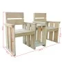 Banco de jardín 2 plazas madera de pino impregnada 150 cm de vidaXL, Bancos de jardín - Ref: Foro24-43260, Precio: 133,25 €, ...