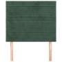Headboards 2 units of dark green velvet 100x5x78/88 cm by , Headboards and footboards - Ref: Foro24-3116517, Price: 71,66 €, ...
