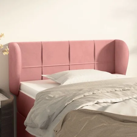 Kopfteil aus rosa Samt, 93 x 23 x 78/88 cm von , Kopf- und Fußteile - Ref: Foro24-3117185, Preis: 57,54 €, Rabatt: %
