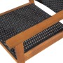 Set de comedor de jardín 5 pzas ratán sintético negro y marrón de vidaXL, Conjuntos de jardín - Ref: Foro24-44074, Precio: 32...