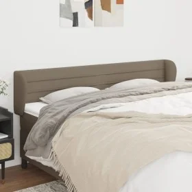 Taupe gray fabric headboard 203x23x78/88 cm by , Headboards and footboards - Ref: Foro24-3117310, Price: 68,01 €, Discount: %