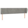 Hellgraues Samtkopfteil 203x23x78/88 cm von , Kopf- und Fußteile - Ref: Foro24-3117350, Preis: 63,55 €, Rabatt: %