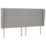 Cabecero con orejas de tela gris claro 183x23x118/128 cm de , Cabeceros y pies de cama - Ref: Foro24-3118110, Precio: 126,48 ...