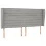 Cabecero con orejas de tela gris claro 183x23x118/128 cm de , Cabeceros y pies de cama - Ref: Foro24-3118110, Precio: 124,74 ...