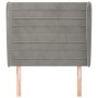 Headboard with light gray velvet ears 103x23x118/128 cm by , Headboards and footboards - Ref: Foro24-3118138, Price: 69,02 €,...