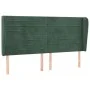 Cabecero con orejas de terciopelo verde oscuro 203x23x118/128cm de , Cabeceros y pies de cama - Ref: Foro24-3118165, Precio: ...