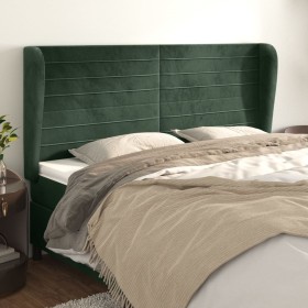 Kopfteil mit dunkelgrünen Samtohren 183x23x118/128cm von , Kopf- und Fußteile - Ref: Foro24-3118159, Preis: 152,01 €, Rabatt: %
