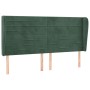 Kopfteil mit dunkelgrünen Samtohren 183x23x118/128cm von , Kopf- und Fußteile - Ref: Foro24-3118159, Preis: 152,01 €, Rabatt: %