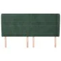 Headboard with dark green velvet ears 183x23x118/128cm by , Headboards and footboards - Ref: Foro24-3118159, Price: 144,22 €,...