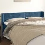 Cabecero de terciopelo azul oscuro 203x16x78/88 cm de , Cabeceros y pies de cama - Ref: Foro24-3118978, Precio: 65,00 €, Desc...