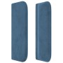 Dunkelblaues Samtkopfteil 203x16x78/88 cm von , Kopf- und Fußteile - Ref: Foro24-3118978, Preis: 67,32 €, Rabatt: %